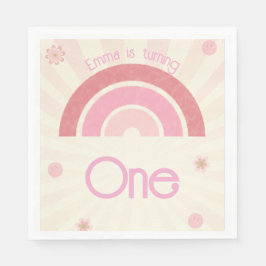 レインボー誕生日 スタンダードランチョンナプキン