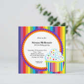 レインボー誕生日 招待状 (スタンド正面)