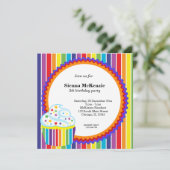 レインボー誕生日 招待状 (スタンド正面)