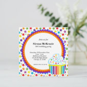 レインボー誕生日 招待状 (スタンド正面)