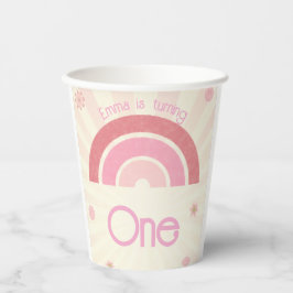 レインボー誕生日 紙コップ