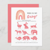 レインボー誰が私のベビー、ベビーシャワーゲーム (正面/裏面)