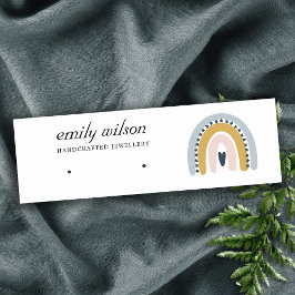 レインボー赤面ハートイヤリングスタッドディスプレイ スキニー名刺
