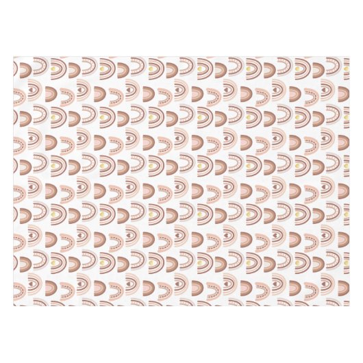 レインボー赤面金ゴールドベビーシャワー テーブルクロス (正面(横))