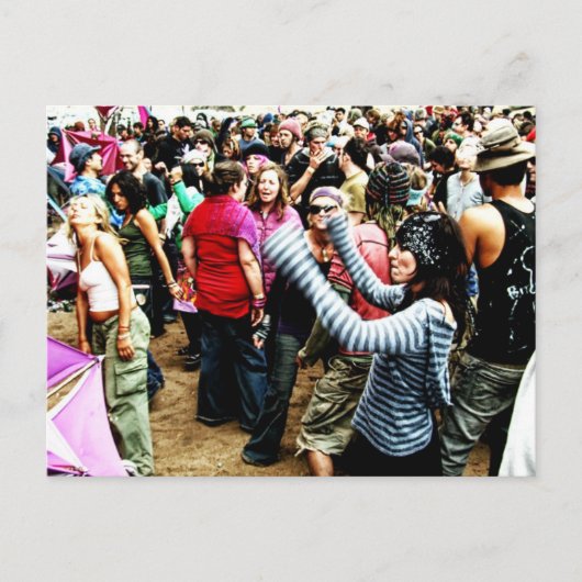 レインボー踊りはがき ポストカード (正面)