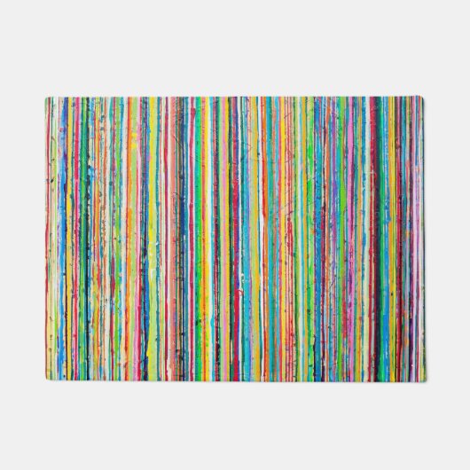 レインボー転がドormat ドアマット (正面)