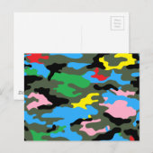 レインボー迷彩柄 ポストカード (正面/裏面)