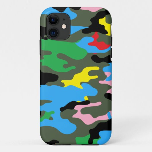 レインボー迷彩柄 Case-Mate iPhoneケース (裏面)