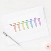 レインボー遠心管シール 長方形シール (封筒)