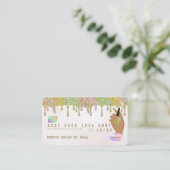 レインボー金ゴールドグリッタードリップネイリストクレジットB 名刺 (スタンド正面)