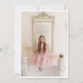 レインボー金ゴールドスガーリーター3rdバースデーキッズ写真 招待状 (裏面)