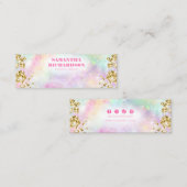 レインボー金ゴールドホログラフィックイヤリングホルダーディスプレイ スキニー名刺 (正面/裏面)