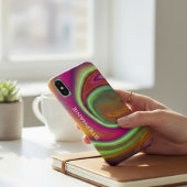 レインボー金ゴールドマーブルアゲートモノグラム Case-Mate iPhoneケース