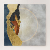 レインボー金ゴールドメタリックマウンテンブライトサンランドキャップ ジグソーパズル (横)