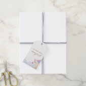 レインボー金ゴールド水彩ユニコーンバースデーパーティー | ギフトタグ (より糸付き)