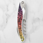 レインボー金ゴールド赤紫スパークフェイクルズモノグラム ソムリエナイフ (裏面)
