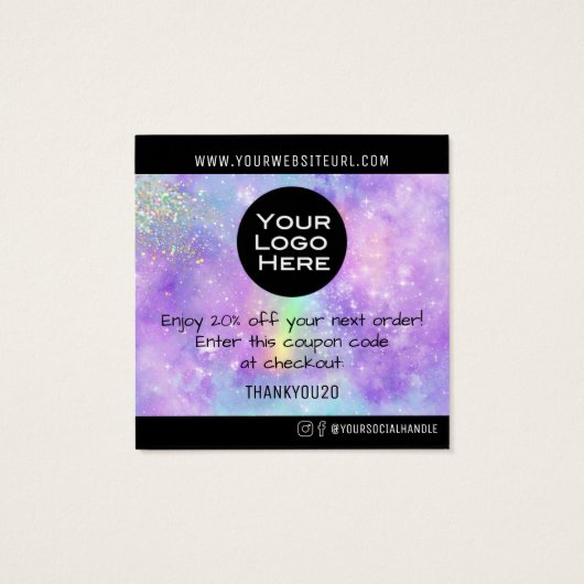 レインボー銀河系ありがとう顧客割引の挿入 (裏面)