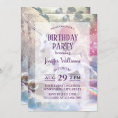 レインボー銀河系パグ宇宙でユニコーンに乗る。 招待状 (正面/裏面)