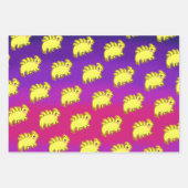 レインボー銀河系星付き恐竜 ラッピングペーパーシート (正面3)