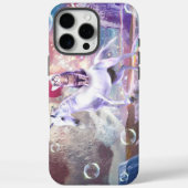 レインボー銀河系猫ユニコーンに乗る宇宙。 Case-Mate iPhoneケース (裏面)