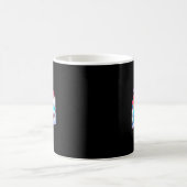 レインボー銀河系猫乗りシャーク宇宙猫 コーヒーマグカップ (中央)