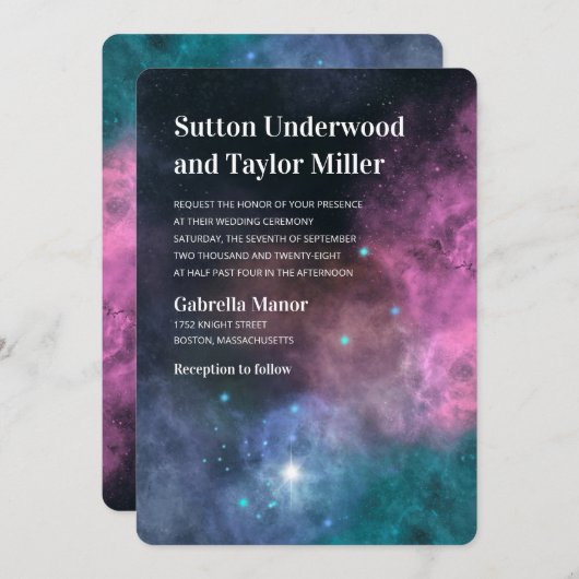 レインボー銀河系結婚ズ 招待状 (正面/裏面)