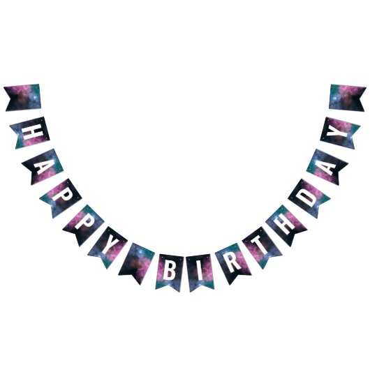 レインボー銀河系誕生日 バンティングフラッグ (全)