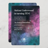 レインボー銀河系誕生日 招待状 (正面/裏面)