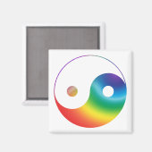 レインボー陰陽記号 マグネット (正面/裏面)