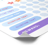 レインボー音楽練習用グラフピアノ ポスター (角)