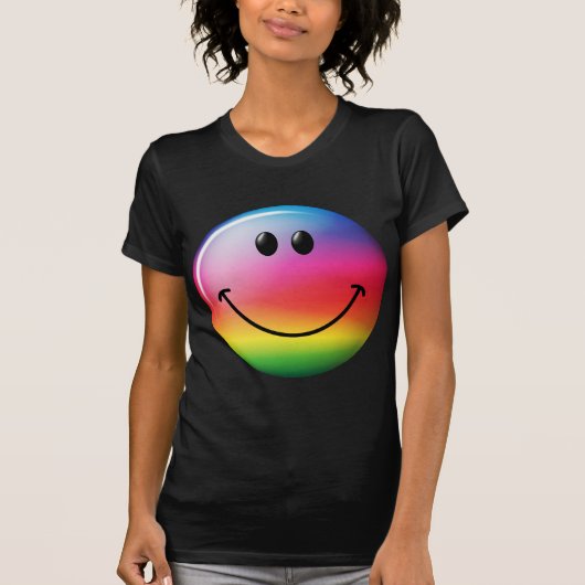 レインボー顔 Tシャツ (正面)