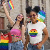 レインボー顔 Tシャツ