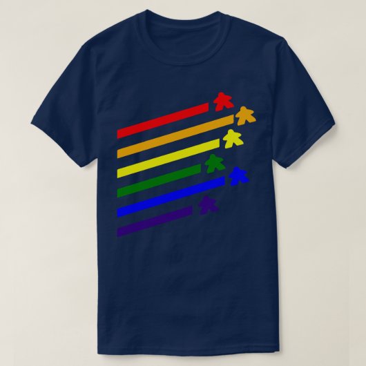 レインボー飛んでいるミエプル Tシャツ (デザイン正面)