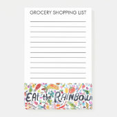 レインボー食べグロッサリーショップリスト食事計画 ポストイット (正面)