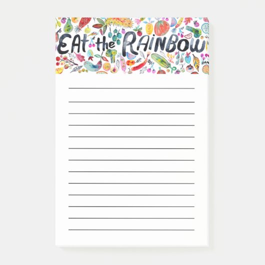 レインボー食べグロッサリーショップリスト食事計画 ポストイット (正面)