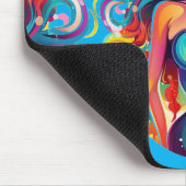 レインボー髪のカクテル付き人魚 マウスパッド (コーナー)