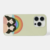 レインボー魅力的ツインiPhoneケース iPhoneケース (裏面横)