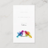 レインボー魅力的ユニークラブバード プレイスカード (正面)