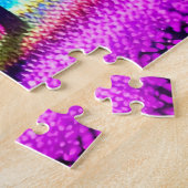 レインボー魅惑の森と木のシルエット ジグソーパズル (側面)