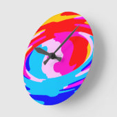 レインボー魔法 ラウンド壁時計 (傾斜)
