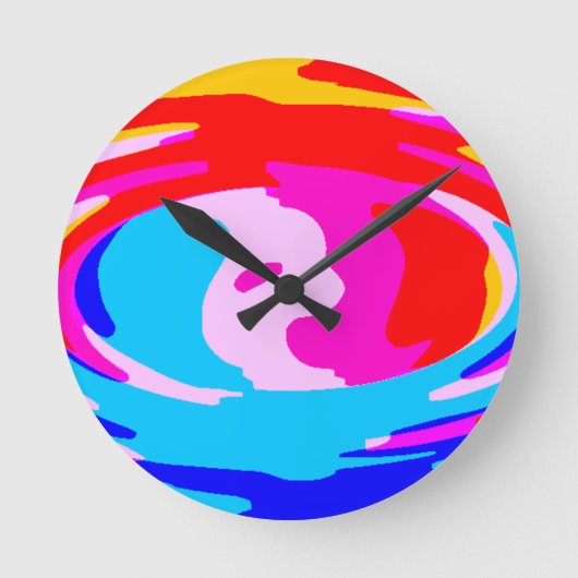 レインボー魔法 ラウンド壁時計 (正面)