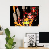 レインボー魚釣りロッド ポスター (ホームオフィス)