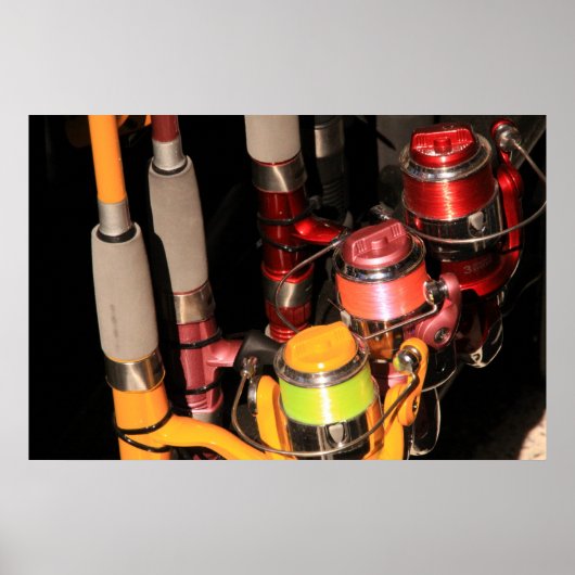 レインボー魚釣りロッド ポスター (正面)