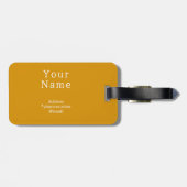 レインボー鮮やかとグリッターフェイクユニコーン ラゲッジタグ (裏面横)