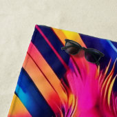 レインボー鮮やかアイアートワーク ビーチタオル (インサイチュ)