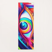 レインボー鮮やかアイアートワーク ヨガマット (裏面)