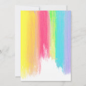 レインボー鮮やかウォーター色ゲイプライドLGBTQ結婚's 招待状 (裏面)