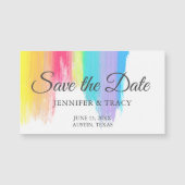 レインボー鮮やかウォーター色Date Magnetを保存 (正面)