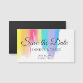 レインボー鮮やかウォーター色Date Magnetを保存 (正面/裏面)