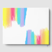 レインボー鮮やかウォーター・カラー・カップル・フォト結婚ズ ゲストブック (裏面)